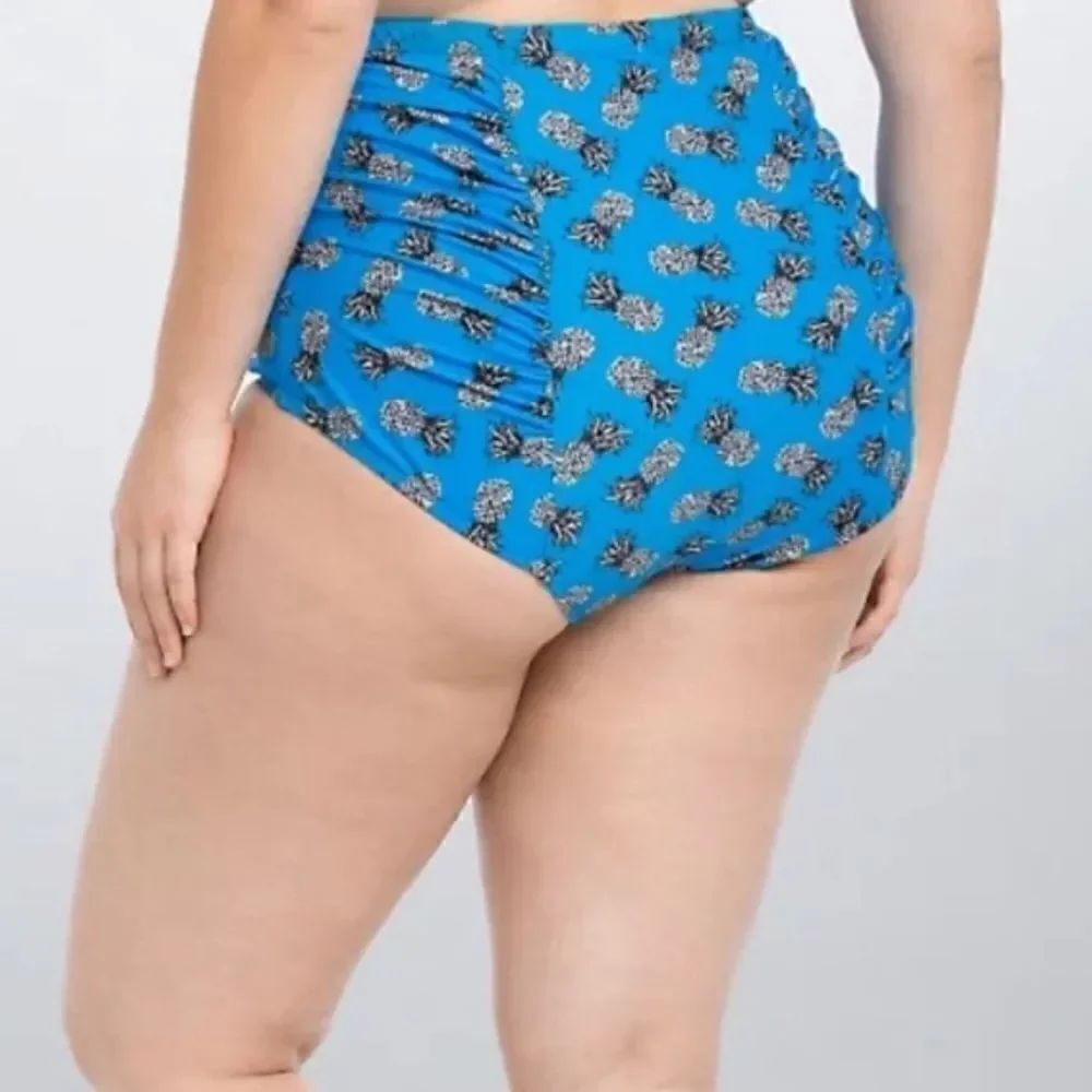 Torrid Blue Pineapple Print Swim Top/Bottom Set - Picture 9 of 9